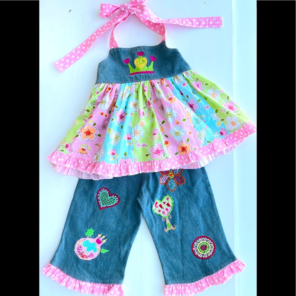 Custom Boutique Fairy in the Castle pants set